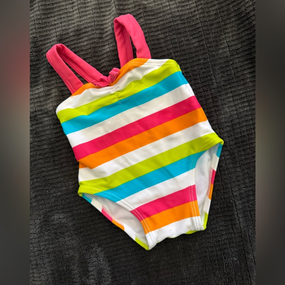 Vibrant Striped baby One Piece Swimsuit